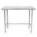 Advance Tabco TAG-244 24" x 48" 16 Gauge Open Base Stainless Steel Commercial Work Table Main Thumbnail 1