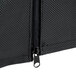 A black Crown Verity BBQ cover with a zipper open.
