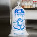 Choice 20 lb. Clear Plastic Ice Bag with Ice Print - 500/Case Main Thumbnail 1