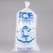 Choice 20 lb. Clear Plastic Ice Bag with Ice Print - 500/Case Main Thumbnail 3