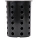 Steril-Sil RP-25-BLACK Black Perforated Plastic Flatware Cylinder Main Thumbnail 1