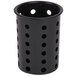 Steril-Sil RP-25-BLACK Black Perforated Plastic Flatware Cylinder Main Thumbnail 2
