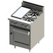 Blodgett BR-12G-2-24C Natural Gas 2 Burner 24" Manual Range with 12" Griddle and Convection Oven Base - 114,000 BTU Main Thumbnail 1