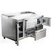 Continental Refrigerator CPA60-D 60" Customizable Pizza Prep Table with Two Drawers, One Full Size, and One Half Door Main Thumbnail 4