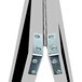 Metal hinges on an Aarco aluminum A-Frame sign board.