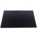 A black rectangular faux slate serving platter with a black border.