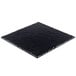 A black square Cal-Mil faux slate serving platter with wavy edges.