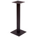 BFM Seating PHTB24SQBLTU Margate Bar Height Outdoor / Indoor 24" Black Square Table Base with Umbrella Hole Main Thumbnail 1