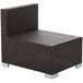BFM Seating PH5101JV-M Aruba Java Wicker Outdoor / Indoor Armless Cushion Chair Main Thumbnail 1