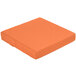 An orange square cushion set for BFM Seating Aruba armchairs on a white background.