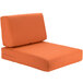 An orange cushion set for a BFM Seating Aruba armchair.