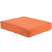 An orange square cushion set for BFM Seating Aruba armchairs.