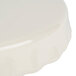 Elite Global Solutions MCP13KT On a Pedestal 12 1/2" x 4" Antique White Ruffled Edge Melamine Cake Stand Main Thumbnail 6