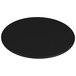 An Elite Global Solutions 11" black round melamine plate on a white background.