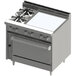 Blodgett BR-2-24G-36 Natural Gas 2 Burner 36" Manual Range with Right Side 24" Griddle and Oven Base - 138,000 BTU Main Thumbnail 1