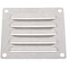 A white metal Avantco back vent guard with four holes.