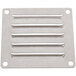 A stainless steel Avantco back vent guard with five holes.