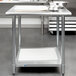 Steelton 30" x 30" 18 Gauge 430 Stainless Steel Work Table with Undershelf Main Thumbnail 1