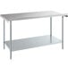 A Steelton stainless steel work table with an undershelf.