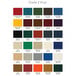 A color chart with different colors of vinyl.
