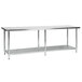 Steelton 30" x 96" 18 Gauge 430 Stainless Steel Work Table with Undershelf Main Thumbnail 3