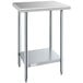 A Steelton stainless steel table with undershelf.