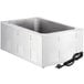 An Avantco countertop food warmer with a stainless steel rectangular container and black cord.