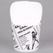 An American Metalcraft paper French fry cup with black and white baseball players on it.