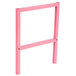 A pink metal frame for a Carnival King cotton candy machine leg assembly.