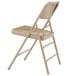 National Public Seating 301 Beige Premium Metal Triple-Brace Folding Chair Main Thumbnail 3