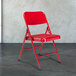 National Public Seating 240 Red Premium Metal Folding Chair Main Thumbnail 1