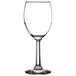 A close-up of a Libbey Napa Country white wine glass with a stem.
