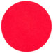 A red circular Scrubble floor pad.