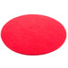 A red round Scrubble buffing pad with a circle in the middle.