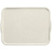 A white rectangular Cambro tray with a handle.