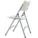 National Public Seating 602 Textured Gray Steel Folding Chair with Speckled Gray Blow Molded Plastic Back and Seat Main Thumbnail 3