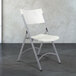 National Public Seating 602 Textured Gray Steel Folding Chair with Speckled Gray Blow Molded Plastic Back and Seat Main Thumbnail 1