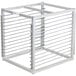 A Channel stainless steel sheet pan rack with 13 shelves.
