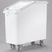 Cambro IBS20148 21 Gallon / 335 Cup White Slant Top Mobile Ingredient Storage Bin with 2-Piece Sliding Lid Main Thumbnail 2