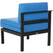 BFM Seating PH6101BL-M Belmar Black Aluminum Outdoor / Indoor Armless Cushion Chair Main Thumbnail 3