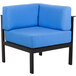 BFM Seating PH6101BL-R Belmar Black Aluminum Outdoor / Indoor Cushion Armchair with Right Armrest Main Thumbnail 2