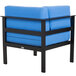 BFM Seating PH6101BL-R Belmar Black Aluminum Outdoor / Indoor Cushion Armchair with Right Armrest Main Thumbnail 3