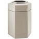 Commercial Zone 737102 PolyTec 30 Gallon Beige Hexagonal Waste Container with Open Top Main Thumbnail 2