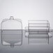 Two clear plastic Fineline rectangular trays with clear lids.
