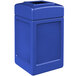 Commercial Zone 732104 PolyTec 42 Gallon Square Blue Waste Container Main Thumbnail 2
