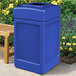 Commercial Zone 732104 PolyTec 42 Gallon Square Blue Waste Container Main Thumbnail 1