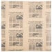 American Metalcraft PPCN1616 16" x 16" Natural Newspaper Print Deli Sandwich Wrap Paper - 1000/Pack Main Thumbnail 3