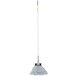 A Unger SmartColor white and green mop head on a white pole with a handle.