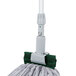 A Unger SmartColor Microfiber String Mop Head with green handle.