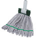 A Unger SmartColor microfiber mop with green and white handles.